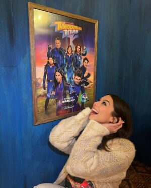 Kira Kosarin Instagram - a week in Vegas filming @nfl #SuperbowlLVIII content for @cbssports x @nickelodeon x @paramountplus . 

On Sunday, Nickelodeon is airing the big game in augmented reality to be Live from Bikini Bottom - complete w commentary from Spongebob and Patrick. 

Catch me & @jackgriffo presenting in the hours before and throughout the game, leading up to the WORLD PREMIERE of the TRAILER for our new movie Thundermans Return right before halftime 💚🏈