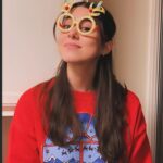 Kira Kosarin Instagram - happy chrimbo from me, the giant polar bear, airplane santa, banana, max, and ellie bellie
