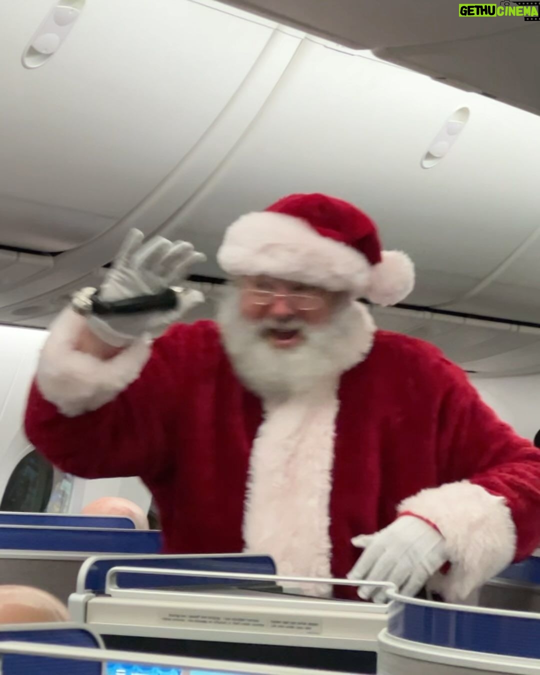 Kira Kosarin Instagram - happy chrimbo from me, the giant polar bear, airplane santa, banana, max, and ellie bellie