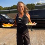Kirk Hammett Instagram - Dinner time at Download ! Photo📸by @steffyspurs #m72 #dl20 @metallica @downloadfest