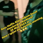 Kirk Hammett Instagram - Crashing the book party! Having fun with mister @rosshalfin at his book event at #nachtasylhamburg 💥 and some behind the scenes with @robtrujillo and our hard working crew !!! 🤟 #theblackalbuminblackandwhite #hellohamburg #metallicafamily 🤟🔥🤟