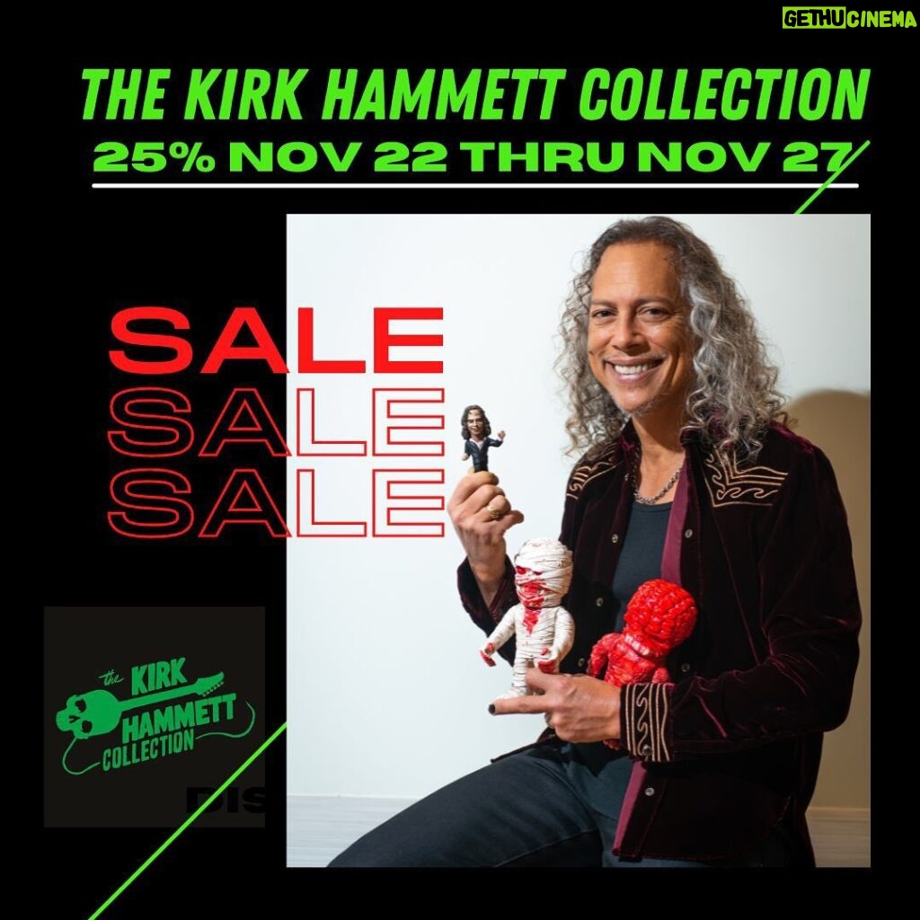 Kirk Hammett Instagram - Heading in to the holidays with a super cool sale !!! 🦇 link in bio ! 🦇