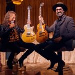 Kirk Hammett Instagram - Greeny & Gemini back in the same room during the Kirk Hammett Greeny Experience @kirkhammett @metallica @thinlizzy #garymoore #petergreen @gibsonguitar @gibsunday #aboutlastnight #greeny #gemini #gibson #1959 #burst #collection #collector #music #history #golden #era #art #beauty #beautiful #DES #doepicshit #nashville 📷 @mitchgconrad Nashville, Tennessee