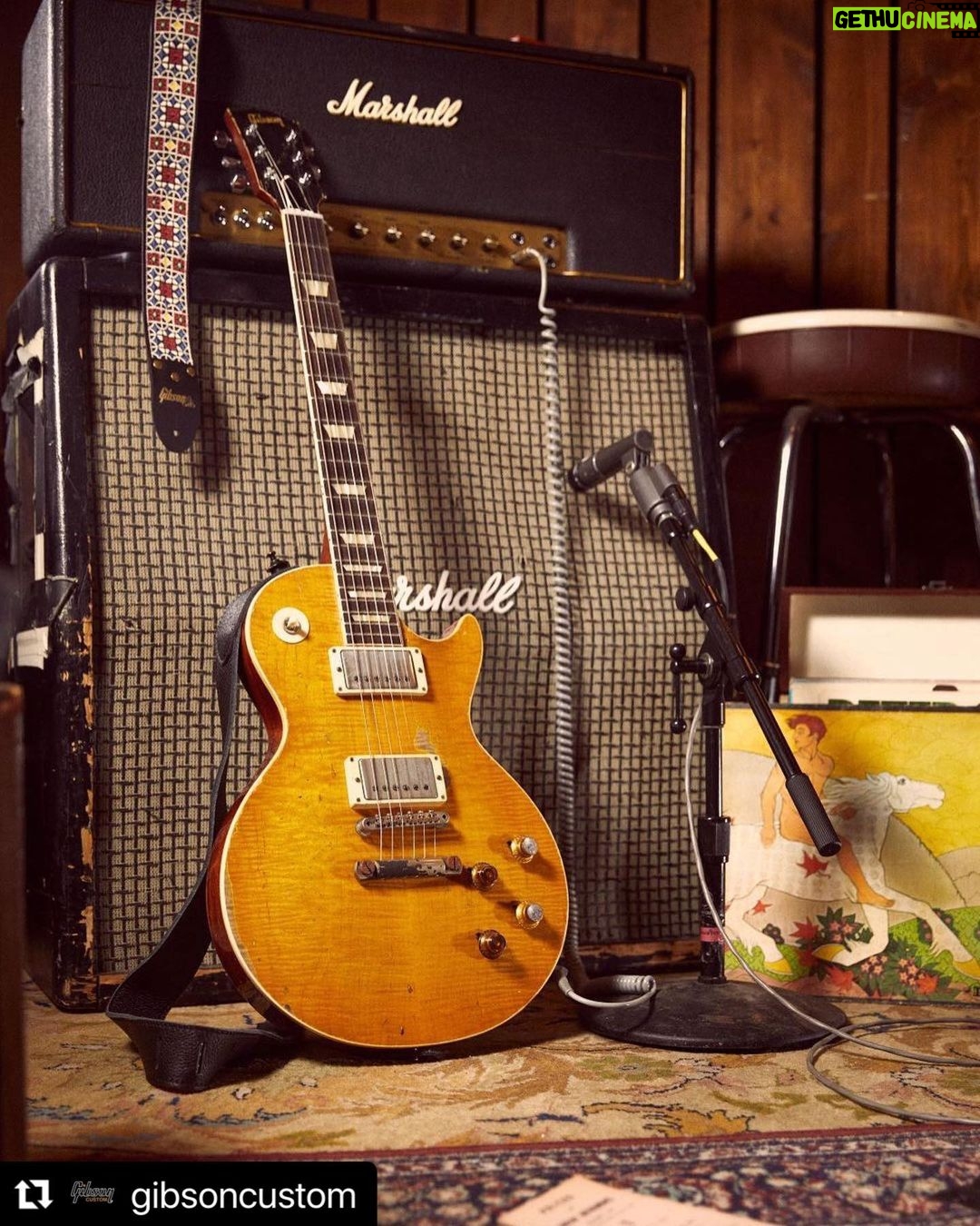 Kirk Hammett Instagram - I am super stoked to finally let you all know about this very special, limited edition release with Gibson ! Meet the Collector’s Edition Greeny !! 🎸⚡️ #Repost @gibsoncustom with @use.repost ・・・ A 1959 Les Paul Standard is one of the most coveted and valuable guitars ever, but one particular example, “Greeny,” is famous for both its incredible story and its iconic sound. Originally owned by Peter Green, Greeny was used throughout his time with Fleetwood Mac and started as a bright cherry red sunburst, but after countless shows, it faded to a pale yellow color. Legend has it that Peter modified the neck pickup early on, prompting its distinctive, quacking, out-of-phase tone. In the 1970s, Peter sold Greeny to Gary Moore, who used it for three decades with Thin Lizzy and as a solo artist, even recording an album titled “Blues for Greeny.” After years together, Greeny was sold and temporarily retired, left waiting for a chance to return to the stage. Enter Kirk Hammett. Kirk is no stranger to the pursuit of the perfect guitar, but in the case of Greeny, it was as if this guitar was destined for him. It took all of 30 seconds of playing for Kirk to understand the magic. Now owned by @kirkhammett Greeny has officially passed through the hands of three legendary guitarists. Meet The Collector’s Edition Kirk Hammett Gibson Custom Shop Murphy Lab “Greeny” 1959 Les Paul Standard. #gibson #gibsoncustom #kirkhammett #greeny #lespaul @Gibson @officialgibsongarage @gibsoncustom