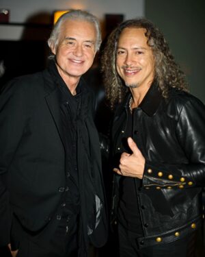 Kirk Hammett Instagram - ⚡️⚡️⚡️
Happy Birthday Jimmy -
Hope you have a wonderful day !!!
Do what thou wilt … !!!

Photo📸by @rosshalfin ⚡️⚡️⚡️