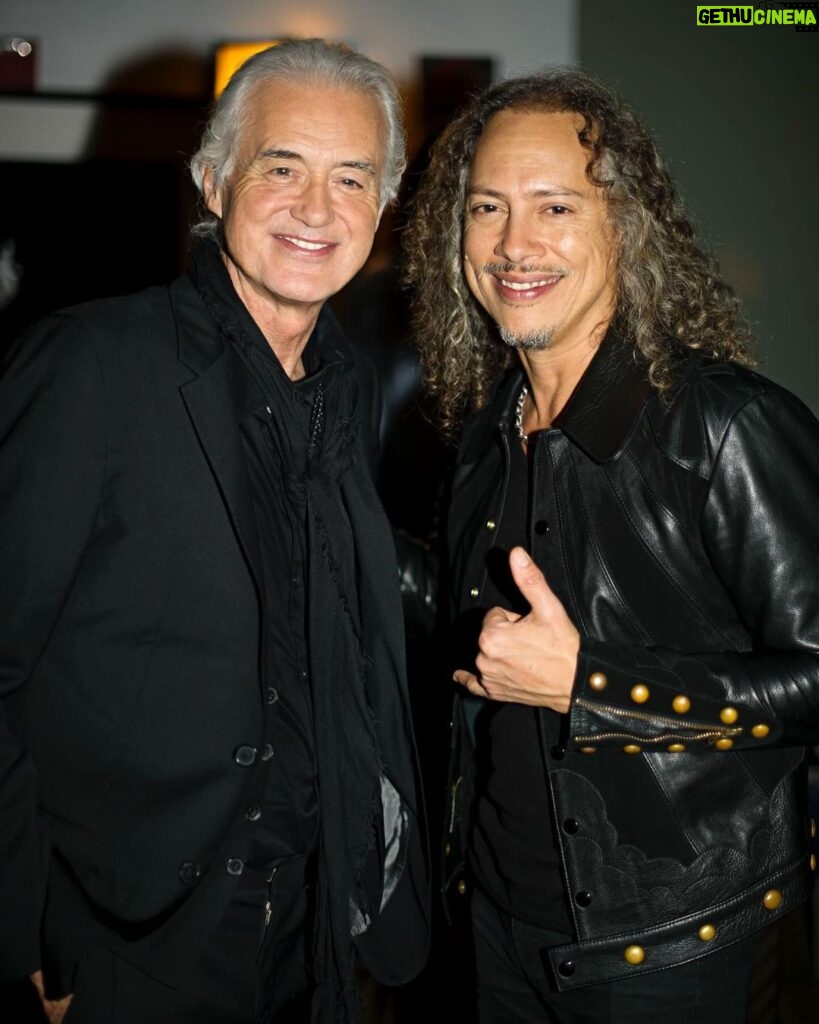 Kirk Hammett Instagram - ⚡️⚡️⚡️ Happy Birthday Jimmy - Hope you have a wonderful day !!! Do what thou wilt … !!! Photo📸by @rosshalfin ⚡️⚡️⚡️