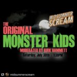 Kirk Hammett Instagram - SATURDAY JULY 30th. ⚡️💀⚡️#Repost @midsummerscream with @use.repost ・・・ In just a matter of days, Midsummer Scream will proudly present THE ORIGINAL MONSTER KIDS live and in person on our Main Stage! This unprecedented panel presentation features SARA KARLOFF, the daughter of Boris Karloff, LYNNE LUGOSI SPARKS, granddaughter of Bela Lugosi, and RON CHANEY, grandson and great grandson of Lon Chaney Jr. and Sr. THE ORIGINAL MONSTER KIDS will be hosted and moderated by renowned horror memorabilia collector and lead guitarist for Metallica, KIRK HAMMETT! During this 90-minute presentation, Kirk will discuss with the group what it was like growing up with these iconic actors, giving fans an intimate glimpse inside their personal lives through stories, photographs, and home movies. This must-see presentation will take place on our Main Stage in the Grand Ballroom on Saturday, July 30th at 1:30pm! . . . #midsummerscream #halloween #horror #convention #longbeach #boriskarloff #belalugosi #lonchaney #kirkhammett