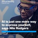Klaus Schwab Instagram - AI can be both beautiful and diabolical, says Nile Rodgers, one of the three 2024 Crystal Awardees. Learn more by tapping the link in our bio. Join the discussion at Davos on AI innovation and guardrails by following #wef24 on our channels. @nilerodgers