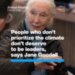 Klaus Schwab Instagram - This renowned primatologist has 4 reasons to be hopeful for the future. Learn more about biodiversity and nature-positive economies by tapping the link in our bio. For the latest discussions from Davos on combatting the climate crisis, follow #wef24 on our channels. @janegoodallinst