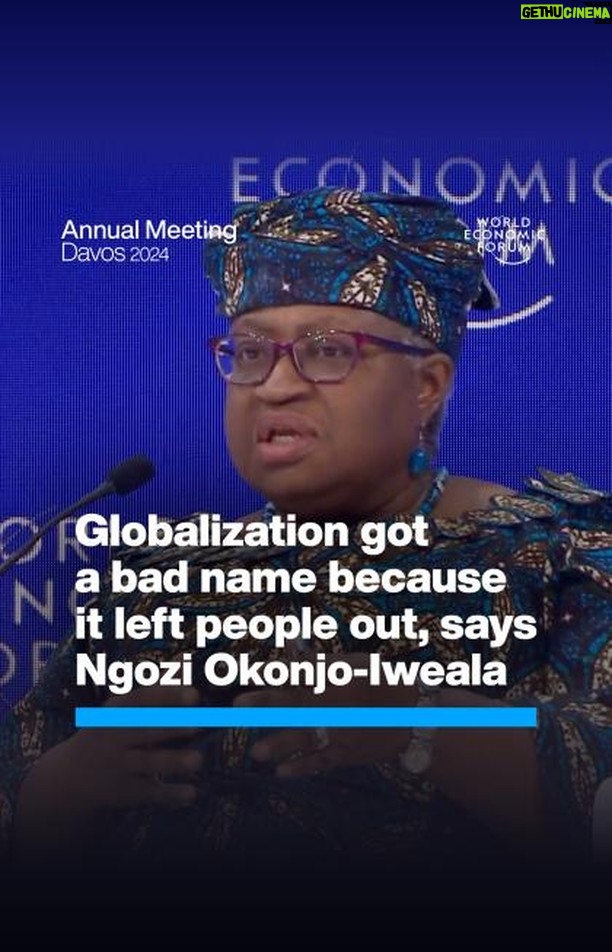 Klaus Schwab Instagram - 'We need to make sure that those who did not benefit during the first round benefit this time,' says the head of the WTO. Find out more about what she had to say on trade at Davos by tapping the link in our bio. For the latest discussions from Davos on reviving growth, follow #wef24 on our channels. @worldtradeorganization