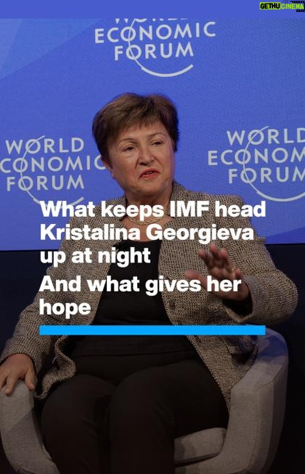 Klaus Schwab Instagram - At Davos, the head of the IMF offered some thoughts on the year ahead. Learn more about her predictions for 2024 by tapping the link in our bio. For the latest discussions from Davos on reviving growth, follow #wef24 on our channels. @the_imf @kristalina.georgieva