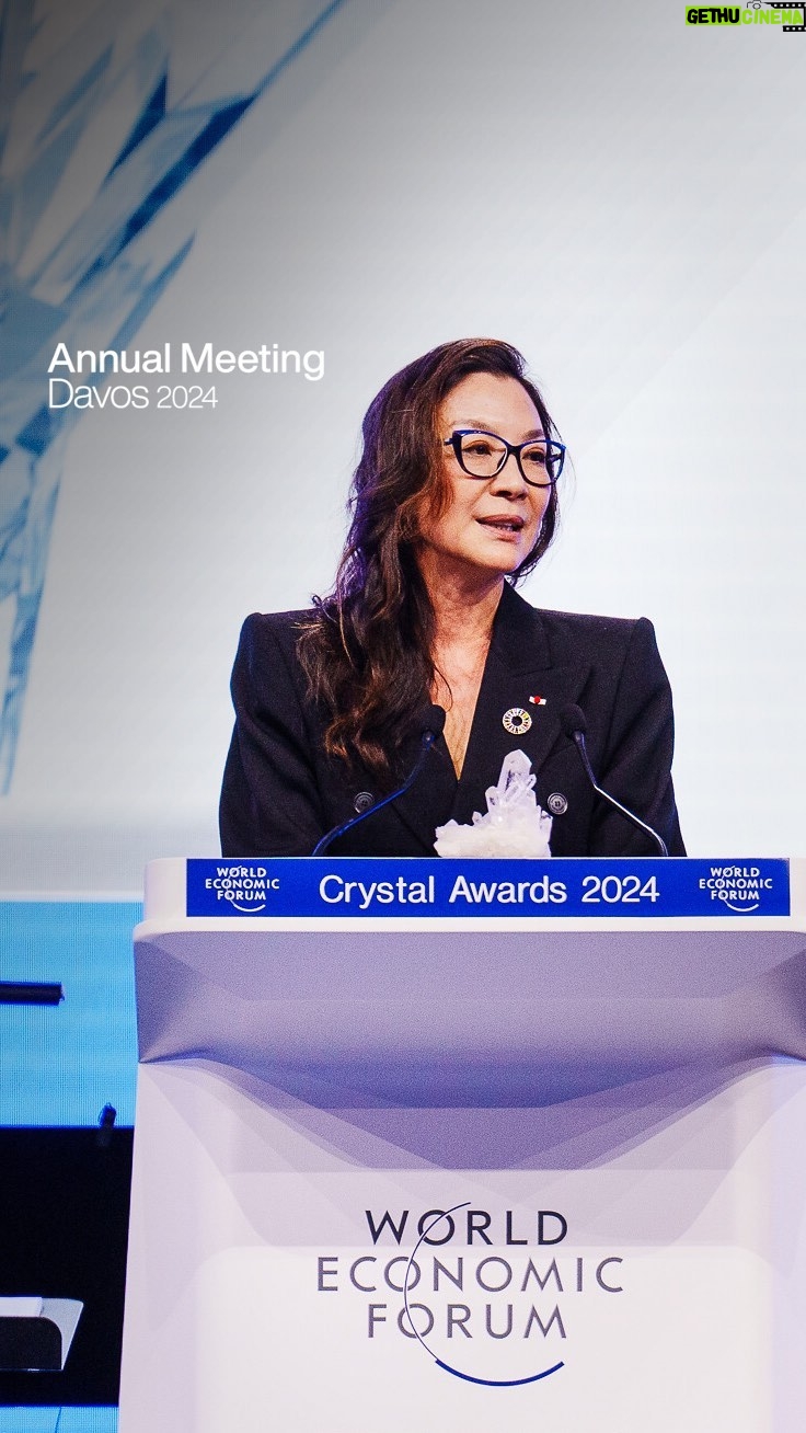 Klaus Schwab Instagram - @michelleyeoh_official reflects on the vital importance of tackling inequality in our society: “gender equality is the best chance that we have to combat the most pressing challenges of our time.” #wef24
