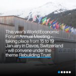 Klaus Schwab Instagram - This year’s World Economic Forum Annual Meeting takes place from 15-19 January in Davos, Switzerland. Under the theme “Rebuilding Trust“, the meeting aims to restore collective agency and reinforce the fundamental principles of transparency, consistency and accountability among leaders. Click on the bio link for more information.