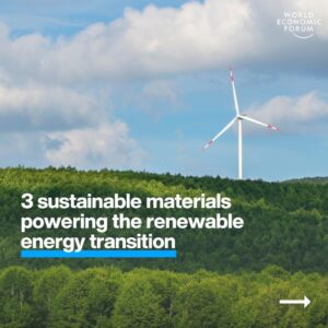 Klaus Schwab Instagram - As the energy transition gains momentum, attention is turning from renewable energy sources to the materials they are made from.

Incorporating sustainable materials into energy-transition technologies could help to bolster decarbonization efforts.
Learn more about the latest innovations built using sustainable materials by tapping the link in our bio.