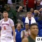Kristaps Porziņģis Instagram - Big W!! Shout out to @mrlance42 Big Stop!!! 🔶🔷 I was hyped up 😂😂