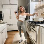 Kristin Cavallari Instagram - Home, leggings, no makeup, kids running around, red wine and cooking = happiness Franklin, Tennessee