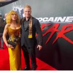 Kristofer Hivju Instagram - @cocainebear is out today! A lovely night at the premiere with @grymolvaerhivju ✨Thanks @riccovero_1936 for the black armor. To @svetlanahairstylist_ as allways. With LA back up from @hairbytiph Gry’s beautiful dress is by @oveharderfinseth Jewelry @gullsmedbuggeauthen and @grygrindbakken photo by #alexJ.Berliner #ad Regal Cinema at L.A. Live