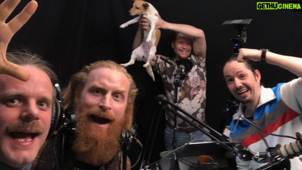 Kristofer Hivju Instagram - A pure joy to guest @okboomer.no Link in bio!This is my favorite #podcast (Ps. Its in Norwegian) With my good friends @lukasbalubas @josephlillostenberg and @tallumk and the dog Molly:-) Enjoy! 🕺