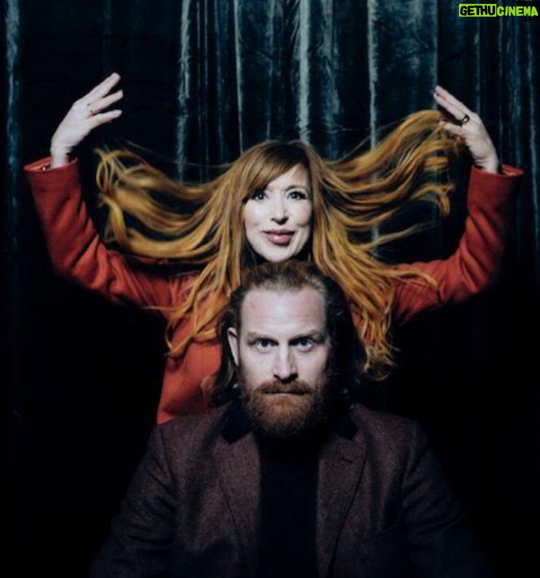 Kristofer Hivju Instagram - Great piece in @dbmagasinet today with @grymolvaerhivju by Cecilie Gjerken Rakke @cgrakke Photo by Morten Rakke @mrakke Drawing by #finngraff Hair and beard by the brilliant @svetlanahairstylist #dbmagasinet #feature #dobbelportrait #weekendmagasin