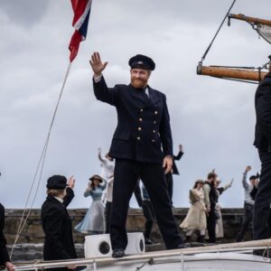 Kristofer Hivju Instagram - Such a joy shooting «Fearless»- the egg that saved thousands of lifes! Fiction- documentry about the guy who created the first overbuilt lifeboat in iron and crossed the atlantic with it! Directed and hosted by my brilliant wife @grymolvaerhivju Prodused by @hilde.nerland for #tindefilm With @vebjornenger_  as the man him self #olebrude As allways, behind the camera @lofotor with the greatest crew! Huge thanks to @aalesundsmuseum and everyone involved - #URÆD #fearless #tindefilm #filmproduction #documentary #tindefilm #uræd #nrk #fearless #lifeboat #norwegianseahero #olebrude #brudeegget #filmcrew #cinematic #pikselsmia @larsleine #screentales @erlendmyrstad @atlap @jonathangregorysylviastrand  @espengjelsten @thomas_smoor_isaksen @vebjornenger_  @dansivertstoel #richardlindin @mumrich @skillshairbarber @atlanterhavsparkenalesund