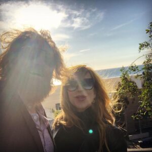 Kristofer Hivju Instagram - Enjoying #la with @grymolvaerhivju 🤘💥