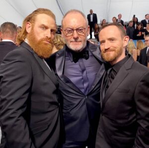 Kristofer Hivju Instagram - GOT reunion at the SAGs! This was #gameofthrones last awardshow ⭐️ And now our watch has ended🙌🏻 Proud of the best ensamble nomination- congrats to The Crown who took it home🏆 And to #peterdinklage who won best male actor! Thanks to #ninagold and #robertsterne for casting us all! And an eternal homage to #davidbenioff and #dbwiess for an adventrue of a lifetime! Feel blessed and grateful for this amazing ride! New advetures on the horizont🤙