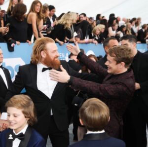 Kristofer Hivju Instagram - GOT reunion at the SAGs! This was #gameofthrones last awardshow ⭐️ And now our watch has ended🙌🏻 Proud of the best ensamble nomination- congrats to The Crown who took it home🏆 And to #peterdinklage who won best male actor! Thanks to #ninagold and #robertsterne for casting us all! And an eternal homage to #davidbenioff and #dbwiess for an adventrue of a lifetime! Feel blessed and grateful for this amazing ride! New advetures on the horizont🤙