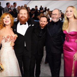 Kristofer Hivju Instagram - GOT reunion at the SAGs! This was #gameofthrones last awardshow ⭐️ And now our watch has ended🙌🏻 Proud of the best ensamble nomination- congrats to The Crown who took it home🏆 And to #peterdinklage who won best male actor! Thanks to #ninagold and #robertsterne for casting us all! And an eternal homage to #davidbenioff and #dbwiess for an adventrue of a lifetime! Feel blessed and grateful for this amazing ride! New advetures on the horizont🤙