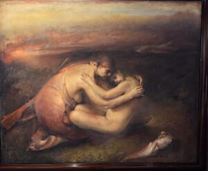 Kristofer Hivju Instagram - Odd Nerdrum goes Hollywood:)- Enriching and beautiful experience to see Odd Nerdrum's amazing exhibition at the Patrick Painter Gallery in LA! Its a must go! Wonderfull night with my wife @grymolvaerhivju and Nerdrum's wife @kitschwife and his son @odenerdrum @patrickpainterinc_  #oddnerdrum #kingofkitsch #masterpiece #master #paintings @worldwidekitsch #patrickpainter @nerdrumforever #la