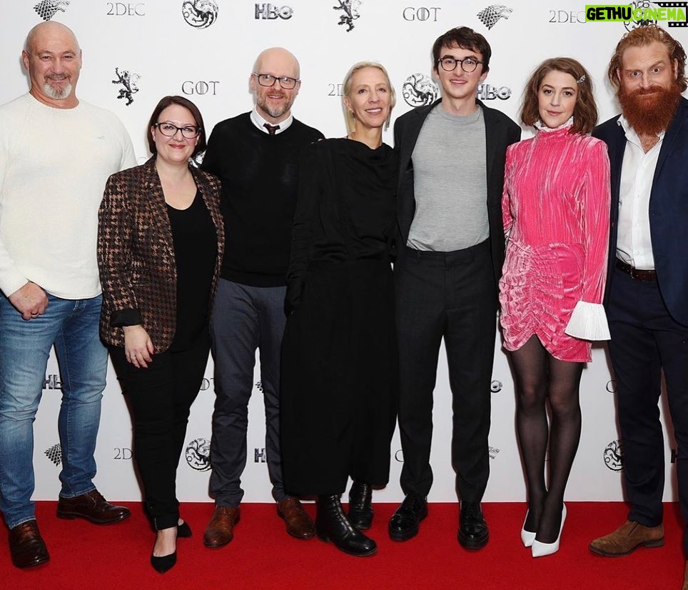 Kristofer Hivju Instagram - Mini reunion at the pressevent for the upcomming dvd/bluray/4k release of GOT8 and the hole show! The box sett is huge:-) Thanks for a great evening! @britishfilminstitute @hbo @gemwhelan @isaachwright #micheleclapton #barriegower #sarhagower #tommydunne London, Unιted Kingdom