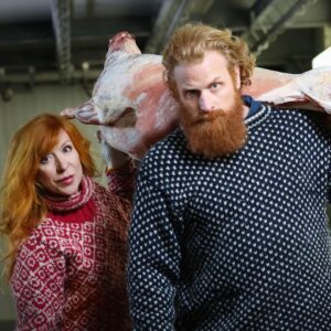 Kristofer Hivju Instagram - THE FOODSHOCK - tonight at @nrk 19.45 - a docu- series about foodwaste! What an enlightening exsperience for us - @grymolvaerhivju and I - to be apart of this and set focus on one of the major global challanges we face in the climatecrisis! One third of all the food produced in the world is thrown out. We need to change that. The series is hosted by the brilliant chef @christerrodseth Directed by @maritegrimstad Project manager @kemo6124 #foodwaste #matsvinn #matsjokket #sau #etsau