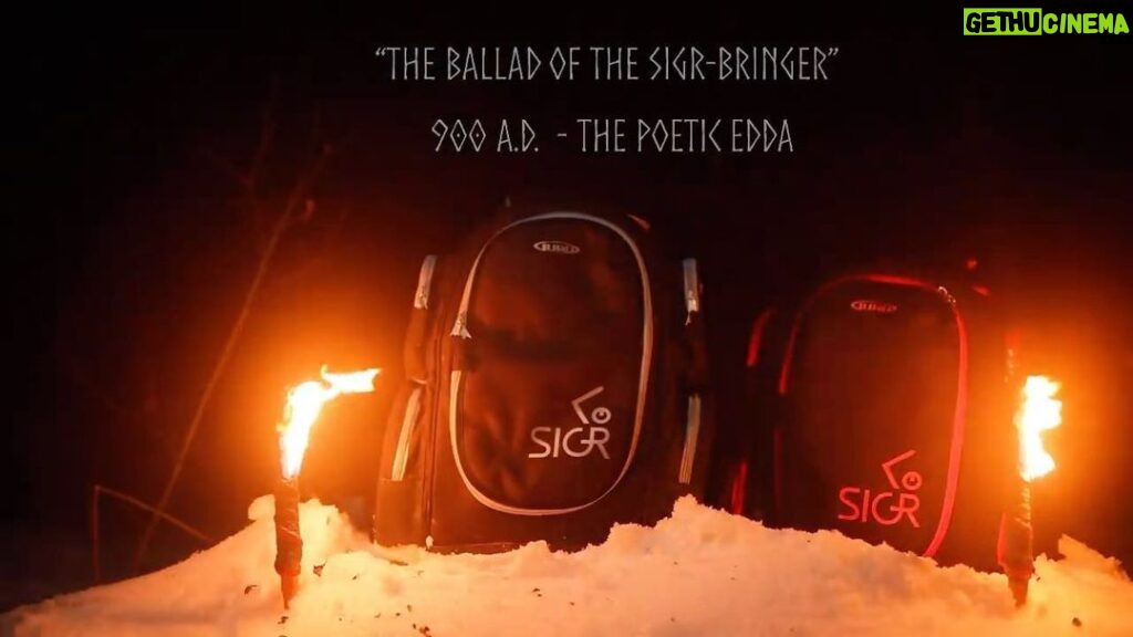 Kristofer Hivju Instagram - The Sigr-bringer is here, best discbag there is, a gift from the Norse gods, Available now on @gurudiscgolf 🥏 "The Ballad of the Sigr-bringer" voiced by me With @annikensteen and @tomekri Video and editing: Kristian Bålsrød @kristianbalsrod Drone footage: Jonas Nord Gusland #guru #gurusigr #discgolf #frisbeegolf #discgolfbag #gurudiscgolf #ad