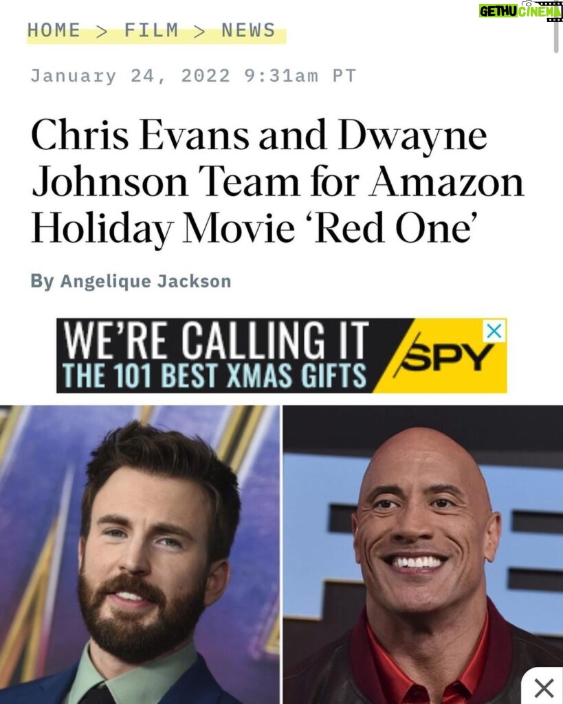 Kristofer Hivju Instagram - RED ONE! So happy to be apart of this adventure🎅 You have so much to look forward to💫 @therock @chrisevans Directed by #jakekasdan Written by #chrismorgan @primevideo