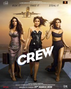 Kriti Sanon Instagram - This #Crew is ready to take off, are you? ✈️. #CrewTeaser, arriving tomorrow. #CrewInCinemasOnMarch29 @tabutiful @kareenakapoorkhan @diljitdosanjh and a special appearance by @kapilsharma @saswatachatterjeeofficial #RajeshSharma @shobha9168 @anilskapoor @ektarkapoor @rheakapoor @kumartaurani @rajoosworld #MehulSuri @nidsmehra @jpaarth @vivek.koka @anirudh_k_sharma @balajimotionpictures @akfcnetwork @tips