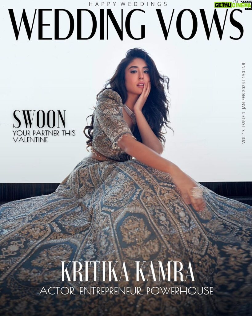 Kritika Kamra Instagram - Dazzling on-screen and empowering off-screen, Kamra, the cinematic maven, takes on 2024 with a reel of high-intensity thrills and a real-life commitment to weaving change! The gorgeous star plays muse to our Jan-Feb 2024 issue! Magazine: Wedding Vows (@weddingvows.in ) Muse: @kkamra Founder & CEO: N DakshinaaMurthi (@itsme_daksh ) Photo: Tejas Nerukarr @tejasnerurkarr for @greymatterhub_official Fashion Editor/Stylist: Shreya Shorewala @sshorewala Styling Assistant @eat_sleep_wear MUA: Loveleen @loveleen_makeupandhair MUA Assisted by @misheetasanghvi Hairstylist: David @dynamitepikachu Location @sofitelmumbaibkc Artist Reputation Management - @hardlyanonymous_2.O White Lehenga Outfit- @roopvatikaofficial Jewellery- @shirani.legacy PR @ektara_world Cinematography- @anuragkanoje18 @navi.nphotography Team WV: @farvi_wadhwa
