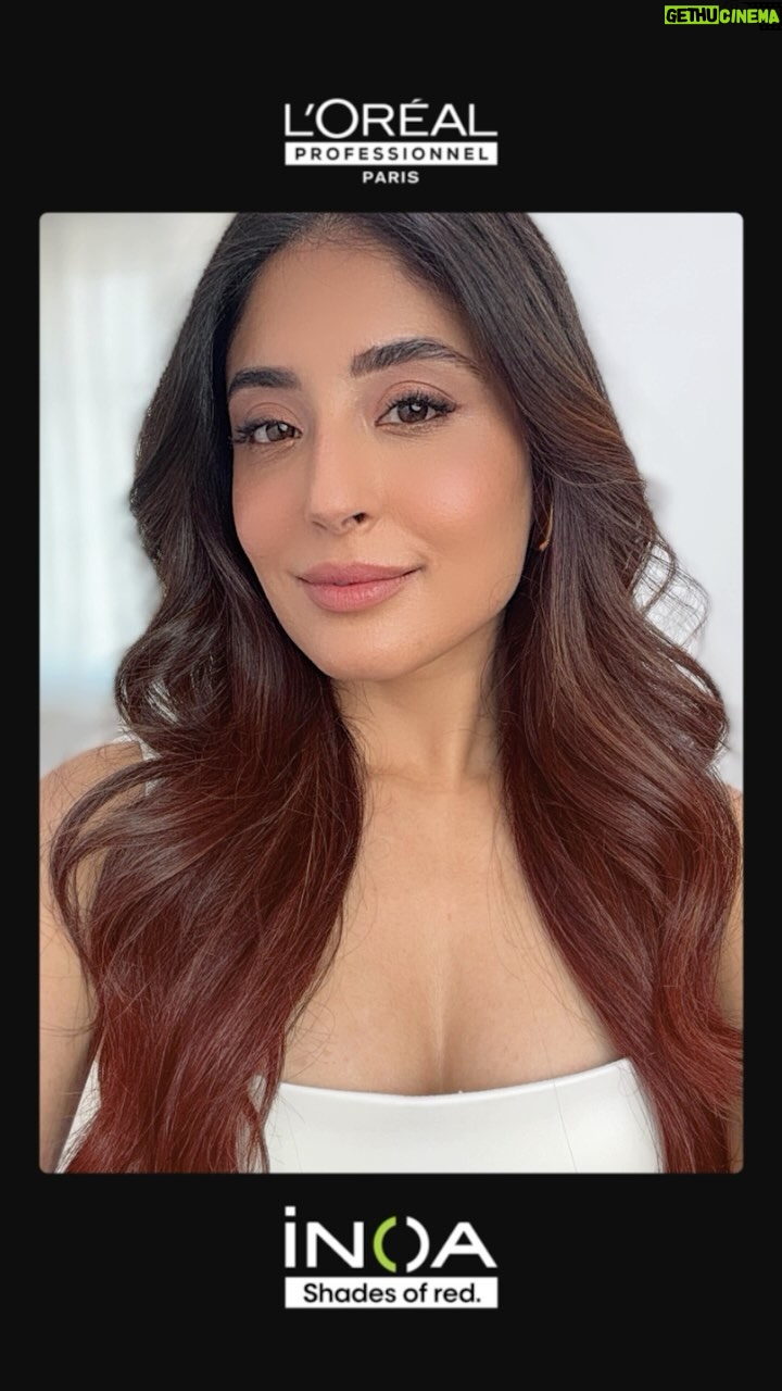 Kritika Kamra Instagram - iNOA #ShadesOfRed filter by L’Oréal Professionnel! Try out different shades of red and choose from different coloring techniques like Global & Balayage on the latest iNOA #ShadesOfRed filter.