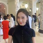 Krystal Jung Instagram - chose this dress for the photocall because it reminded me of a spiderweb🕸️dont you think? Cannes, France