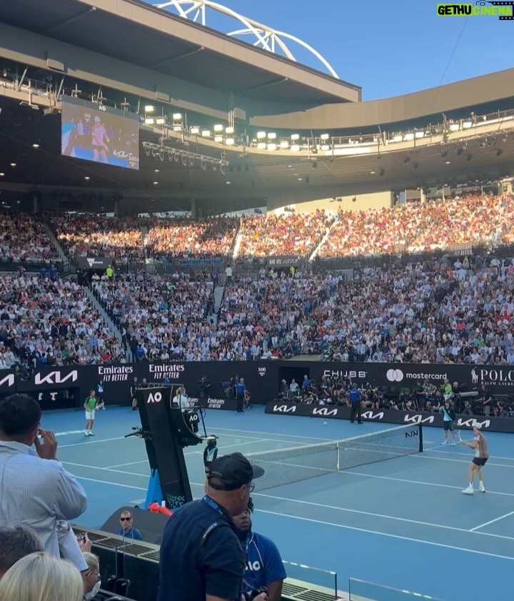 Krystal Jung Instagram - @australianopen men’s finals🎾🎾🎾 #RalphLauren #RLTennis #AusOpen #AO2024 #RL888 Melbourne, Australia