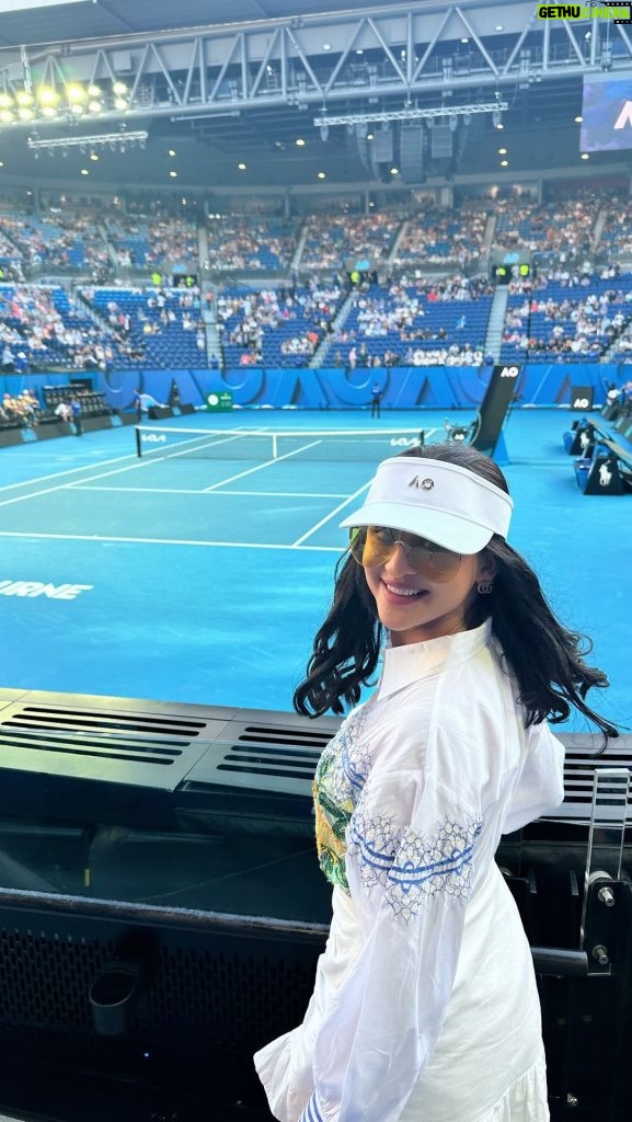 Krystle D'Souza Instagram - Not getting over this day for a lifetime ! watch till the end to know why ! . Had the pleasure of watching my favvvv @alexzverev123 at the @australianopen and watch him win !!!!! #AO2024 Also in the end when he came around signing caps I really didn’t expect him to ask for mine, BUT HE DID ! I And now I believe in the saying - ‘Agar kisi cheez ko dil se chaho … to puri kainaat usse tumse milane ki koshish mein lag jaati hai 🤍 !!! Thank you @visitmelbourne for hosting me and making sure I had the best time of my life in Melbourne! I’m coming back for more , because honestly I just can’t get enough !!! . . #visitmelbourne #EveryBitDifferent