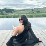 Krystle D’Souza Instagram – Took a minute or two before I jumped right into @jackalopehotels infinity pool, that laps up to the surrounding vineyard ! 

Being a guest of @visitmelbourne has truly been #EveryBitDifferent ! 
.
.
#visitmelbourne #infinitypool #vinyard #melbourne #australia 
#swimwear by @fxmlondonofficial x @dinky_nirh