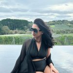 Krystle D’Souza Instagram – Took a minute or two before I jumped right into @jackalopehotels infinity pool, that laps up to the surrounding vineyard ! 

Being a guest of @visitmelbourne has truly been #EveryBitDifferent ! 
.
.
#visitmelbourne #infinitypool #vinyard #melbourne #australia 
#swimwear by @fxmlondonofficial x @dinky_nirh