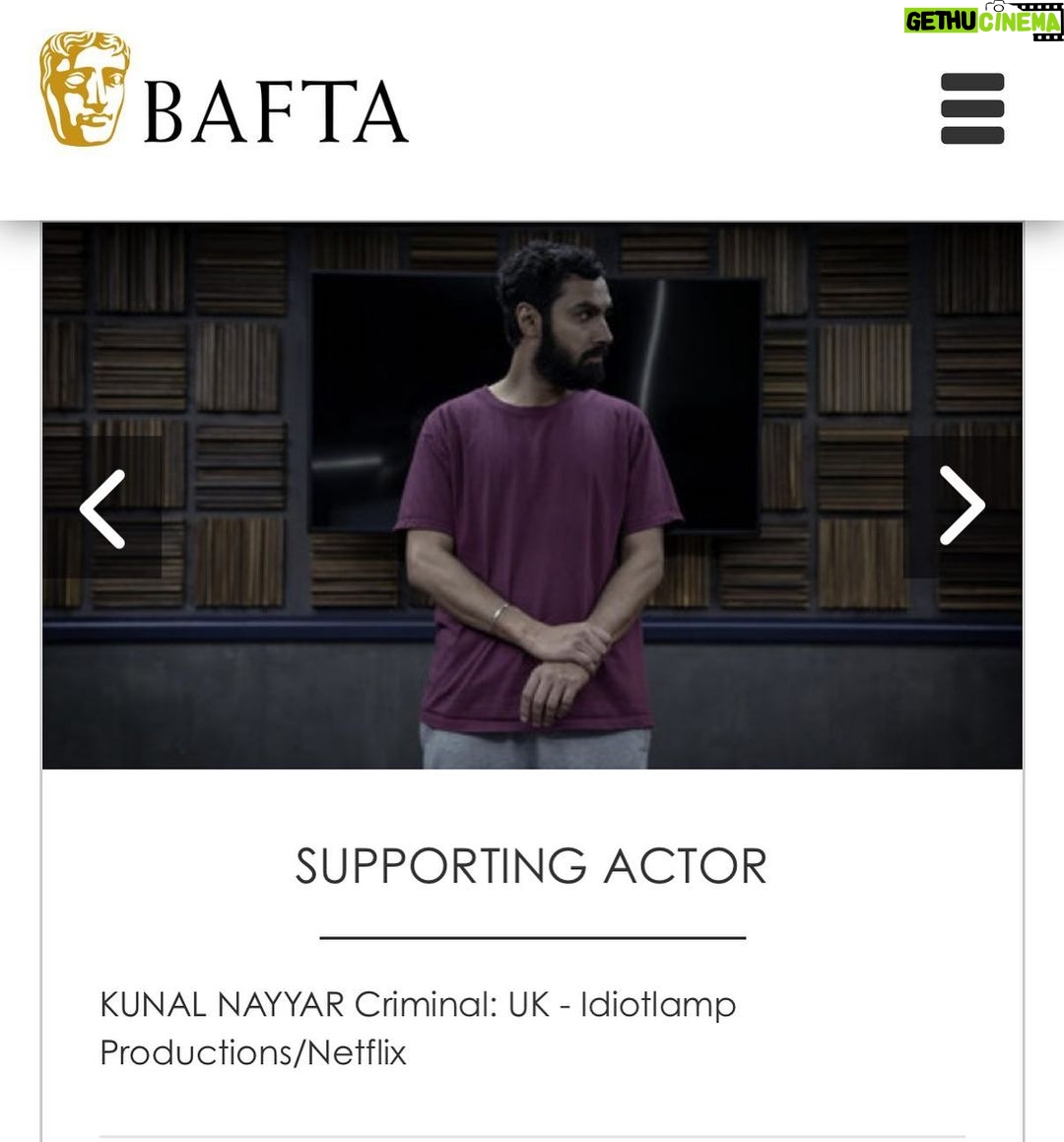 Kunal Nayyar Instagram - What a nice way to wake up this morning. Thank you @bafta and @netflix #criminaluk