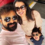 Kunchacko Boban Instagram - The different SHADES😎🤓🥸in the Family!! #familyiseverything #vacayvibes