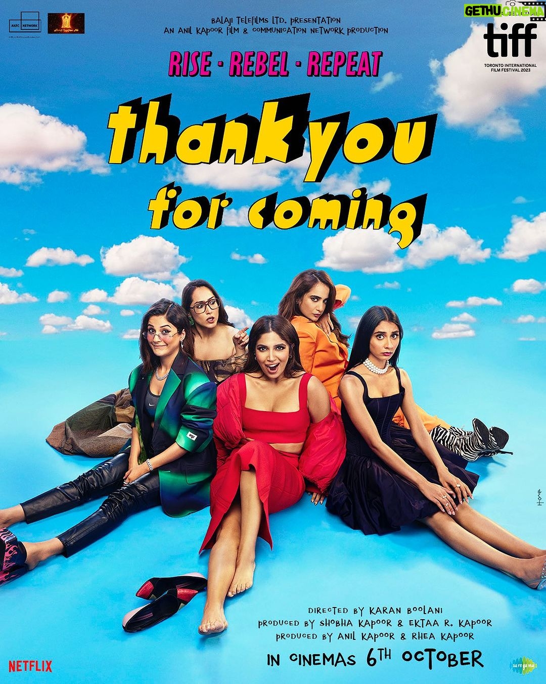 Kusha Kapila Instagram - Let the kalesh begin! See you in Toronto! #ThankYouForComingAtTiff @tiff_net #ThankYouForComing @bhumipednekar @shehnaazgill @dollysingh @kushakapila @shibani_bedi #PradhumanSinghMall @natasharastogi @Gautmik @sushantdivgikr @salonidaini_ @dollyahluwalia @kkundrra @tejaswidevchaudhary @anilskapoor @shobha9168 @ektarkapoor @rheakapoor @karanboolani @radsanand @prashastisingh @gaurisathe @balajimotionpictures @akfcnetwork @saregama_official