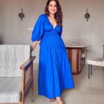 Kusha Kapila Instagram - aaj blue hai rani rani rani lol sorry Dress - @summersomewhereshop Jewellery - @bblinggbymeghana styled by @ayeshaaminnigam @aashna_shah @makeupbyvishakha