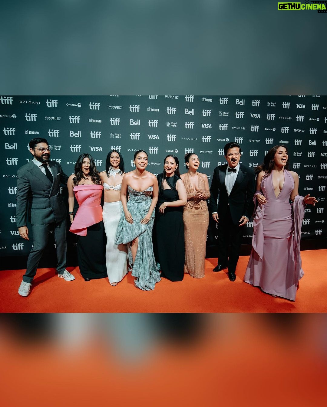 Kusha Kapila Instagram - thank you, Toronto for coming in numbers to watch Thank You For Coming at #tiff2023 I watched the film with y’all and I am in awe of the work this wonderful cast has done. @bhumipednekar’s Kanika Kapoor is all of us and hence her wins are our wins. @dollysingh and @shibani_bedi are brilliant in the film and the female friendship is one for the books. @shehnaazgill’s Rushi is an empathetic cutie. What do I say about my rani @sushantdivgikr other than that the icon has iconed👑 As for @kkundrra, @gautmik and Pradhuman Singh (why aren’t you on instagram), men written by women ✨ @karanboolani @rheakapoor @ektarkapoor @anilskapoor @radsanand and @prashastisingh have put together an emotion that I hope is felt as deeply by everyone as it was in the theatre yesterday :) I am styled by @manishamelwani and @devanshi.15 💜 Outfit - Custom @that.antiquepiece Hair: @shirleywuofficial Makeup: @maccosmeticscanada, @maccosmeticsindia @balajimotionpictures @akfcnetwork #ThankYouForComingAtTIFF #TYFCAtTIFF TIFF Production: @Mediaworkss TIFF BTS: Photography & Video: @amritaroraphotography Styled by - @manishamelwani @devanshi.15 @abhilashatd Styling Team - @sim.ran_awayy @junni.khyriem @iambidipto_ @gypsy.girl.world @kasliwalriddhi @bhavnaaaaa.r @swityshinde @juhi.melwani @shubhangi.upadhyay2 TIFF Toronto International Film Festival