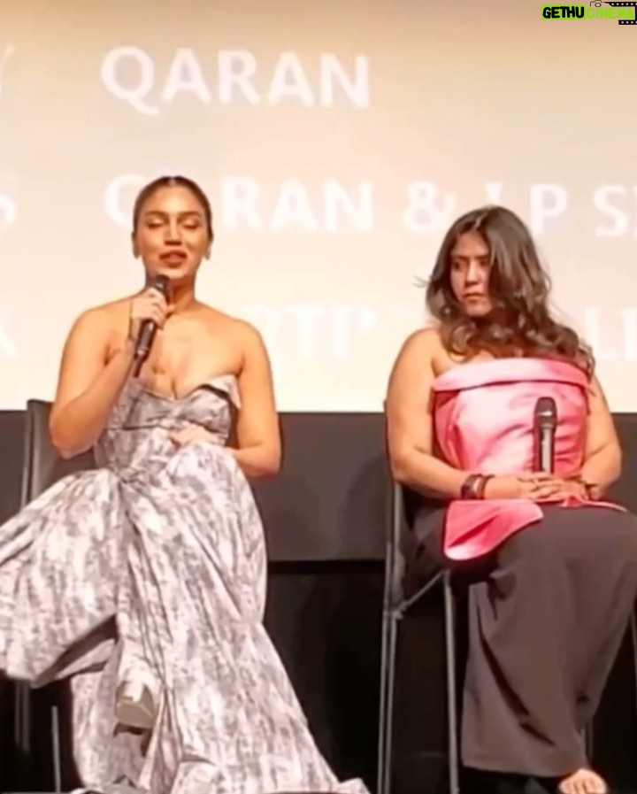 Kusha Kapila Instagram - thank you, Toronto for coming in numbers to watch Thank You For Coming at #tiff2023 I watched the film with y’all and I am in awe of the work this wonderful cast has done. @bhumipednekar’s Kanika Kapoor is all of us and hence her wins are our wins. @dollysingh and @shibani_bedi are brilliant in the film and the female friendship is one for the books. @shehnaazgill’s Rushi is an empathetic cutie. What do I say about my rani @sushantdivgikr other than that the icon has iconed👑 As for @kkundrra, @gautmik and Pradhuman Singh (why aren’t you on instagram), men written by women ✨ @karanboolani @rheakapoor @ektarkapoor @anilskapoor @radsanand and @prashastisingh have put together an emotion that I hope is felt as deeply by everyone as it was in the theatre yesterday :) I am styled by @manishamelwani and @devanshi.15 💜 Outfit - Custom @that.antiquepiece Hair: @shirleywuofficial Makeup: @maccosmeticscanada, @maccosmeticsindia @balajimotionpictures @akfcnetwork #ThankYouForComingAtTIFF #TYFCAtTIFF TIFF Production: @Mediaworkss TIFF BTS: Photography & Video: @amritaroraphotography Styled by - @manishamelwani @devanshi.15 @abhilashatd Styling Team - @sim.ran_awayy @junni.khyriem @iambidipto_ @gypsy.girl.world @kasliwalriddhi @bhavnaaaaa.r @swityshinde @juhi.melwani @shubhangi.upadhyay2 TIFF Toronto International Film Festival