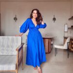 Kusha Kapila Instagram - aaj blue hai rani rani rani lol sorry Dress - @summersomewhereshop Jewellery - @bblinggbymeghana styled by @ayeshaaminnigam @aashna_shah @makeupbyvishakha