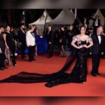 Kusha Kapila Instagram - my first red carpet and movie screening at #Cannes2023 ⭐️✨ @rahulmishra_7 dressed me for this starry moment in a custom off shoulder number. It had me at the neckline - golden poppy flowers and two goldfish kissing bang in the middle. Mermaid-like silhouette, Rahul went for old world glamour and I was here for it. @ayeshaaminnigam really outdid herself with this one. I am glad we share this moment, Ayesh 💜 thank you @rhiakapoor for kindly holding my trail and placing it so beautifully on the carpet. thank you @drsheths for making this moment happen🫶 Most of all, @fetch_india for making this dream come true. Styled by : @ayeshaaminnigam @rhiakapoor Assisted by: @sejal_satish.n @thanishqkokare Gown @rahulmishra_7 Jewels: @damianiofficial Shoes: @hausofhoneyclub Makeup : @aashna_shah Hair : @makeupbyvishakha Cannes, French Riviera, France