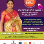 Kushboo Instagram – Singapore!! Let’s meet. I am coming to Singapore on 26th of Jan as the Brand Ambassador of #NamasteBharat . An initiative to help our Indian artisans, who have been part of building our nation’s rich culture and heritage. 
#NamasteBharat showcases their talents and our world class artifacts. We bring the best of our Indianness with us. I bring our Indian culture with pride to you. 

Come, bask in the glory of being and Indian and celebrating our art and culture to the best. 

#NamasteBharat 
#26thJan2024
#SingaporeExpo